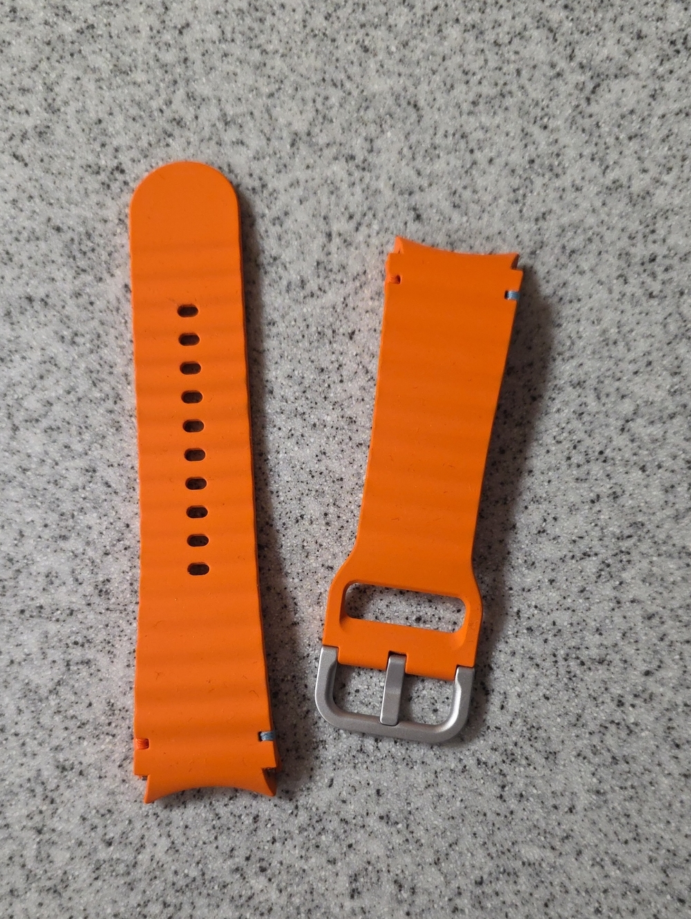 Samsung Bright Orange Silicone Watch Strap, Size S/M.